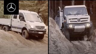 Batalla fuera del asfalto Mercedes-Benz: Sprinter 6x6 vs Unimog