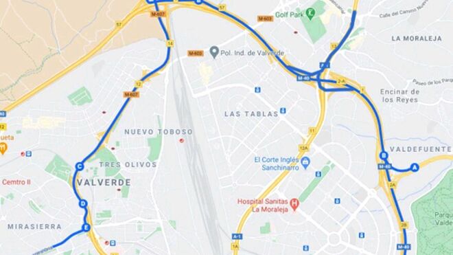 Tráfico recomienda circular por la M-40 para entrar a Madrid por la M-607, A-1 y M-11
