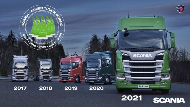 Scania gana su quinto título 'Green Truck' consecutivo