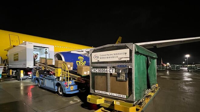 Correos Cargo opera un avión de Madrid a Hong Kong con dos vuelos semanales