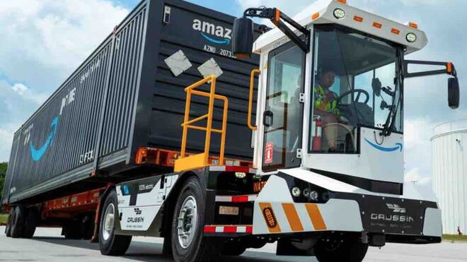 Amazon ya dispone de su primera tractora eléctrica de Gaussin