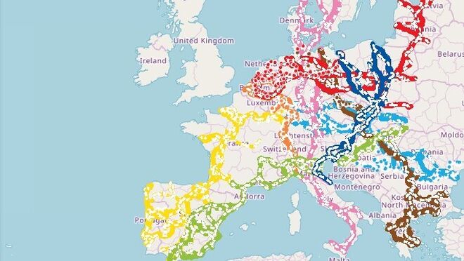 Estos son los puntos de recarga para vehículos eléctricos en las rutas europeas