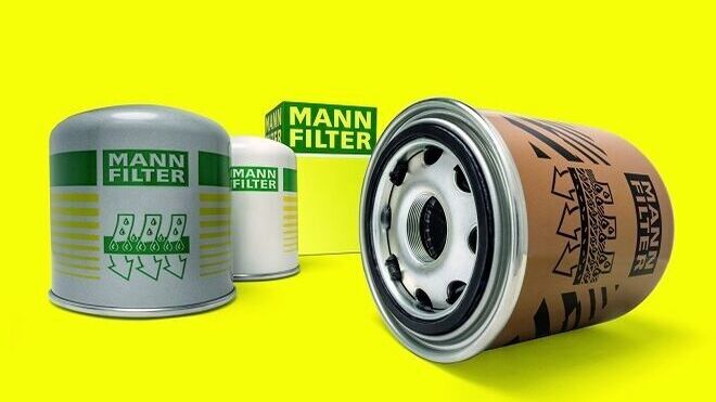 Los tres tipos de cartuchos secadores de aire para camiones y autobuses de Mann-Filter