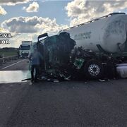 Detenido un camionero implicado en un accidente por falsear el tacógrafo